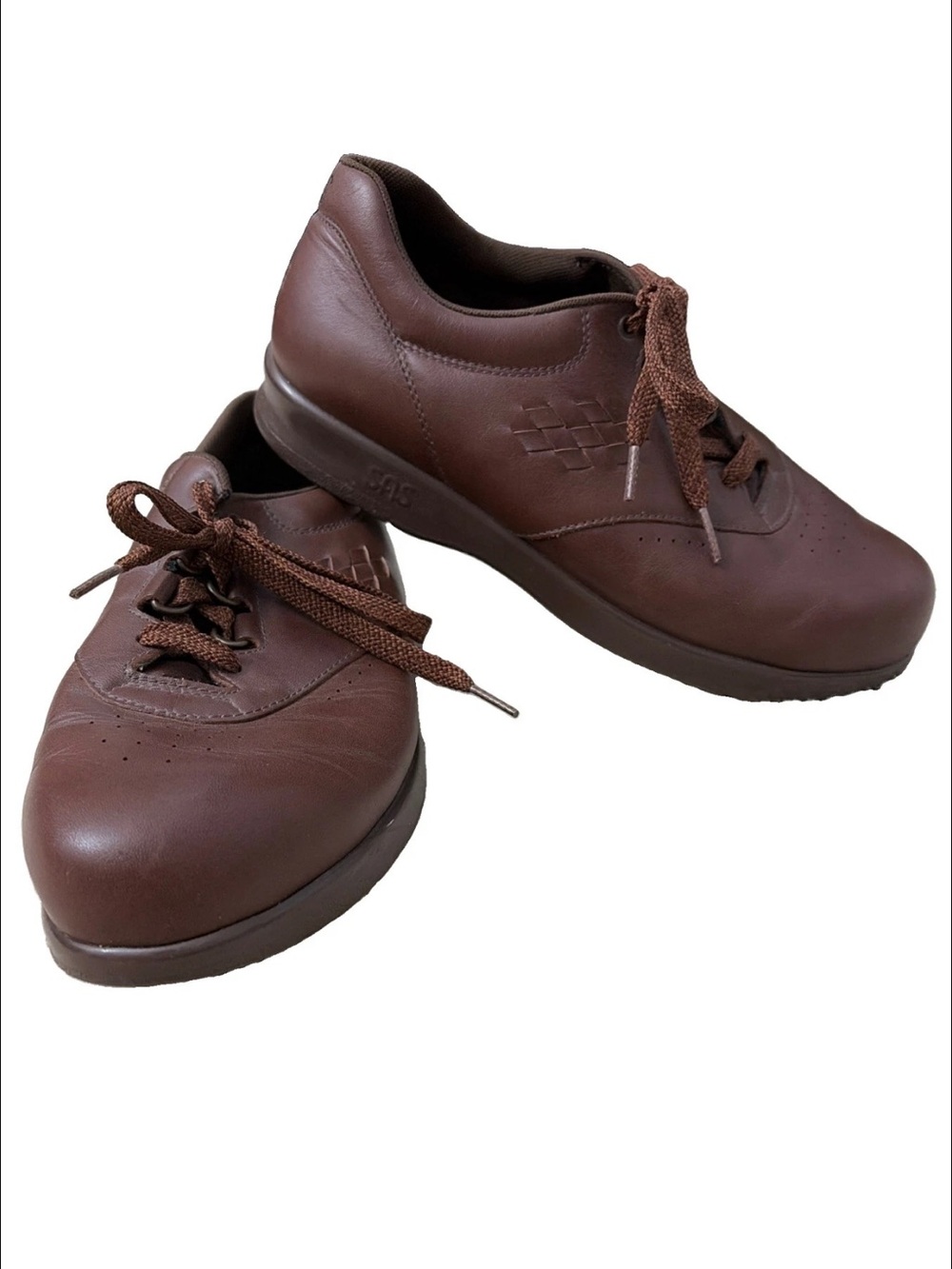 SAS Free Time Shoes Women’s 8.5 W WIDE Brown Leather Comfort Walking Shoes